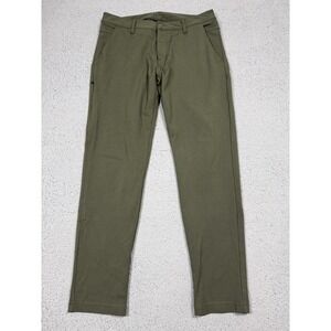 BYLT Everyday Pant 2.0 Pants Mens Large Green Stretch Chino Slim Casual Travel